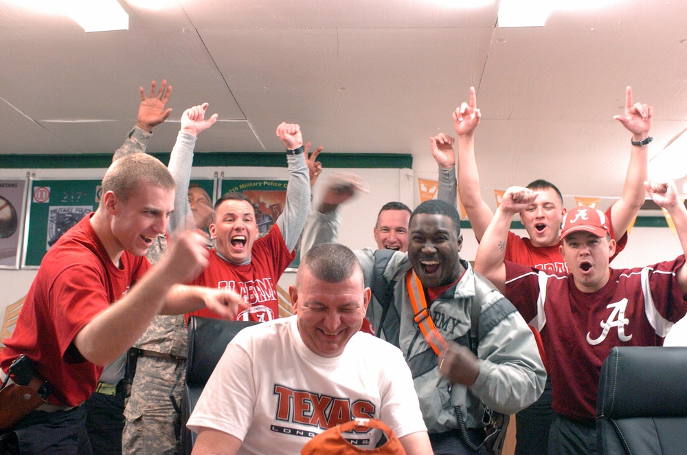 Soldiers enjoy football
