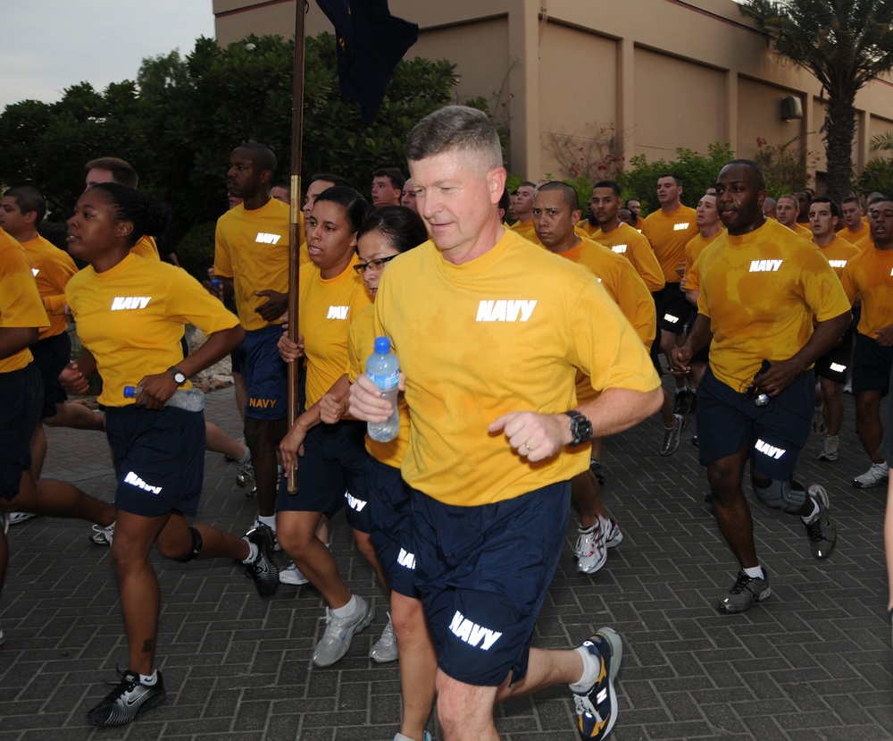 Master Chief Petty Officer of the Navy Joins NSA Bahrain NavalSecurity Forces for Morning Run