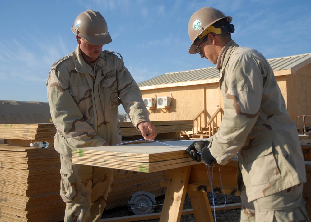 NMCB 74 Builders Pre-Fab for New Project