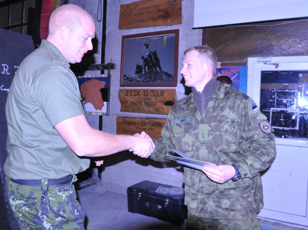 KFOR troops participate in Estonian-sponsored night march