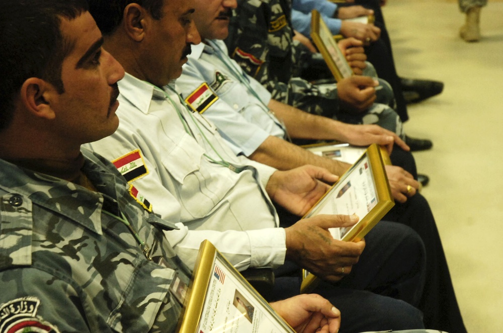 Sixteen Iraqi Security personnel graduate from Iraqi Special Forces Continuing Education Center  training