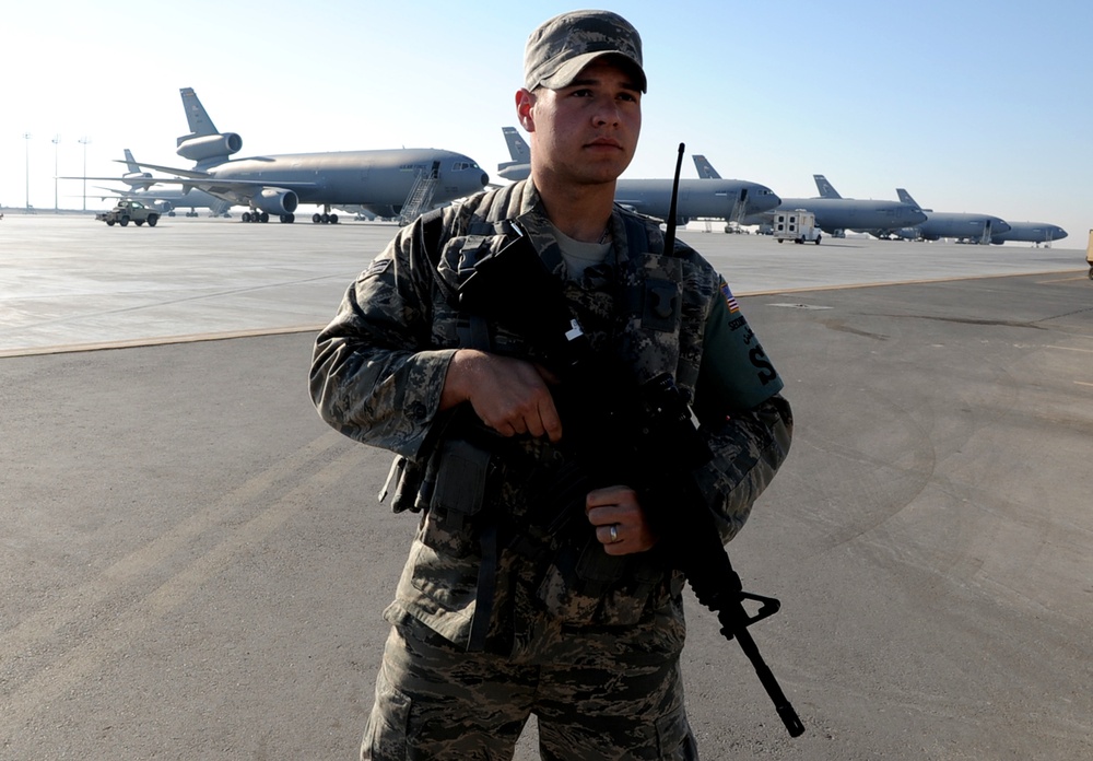 Guarding the Flightline in Southwest Asia