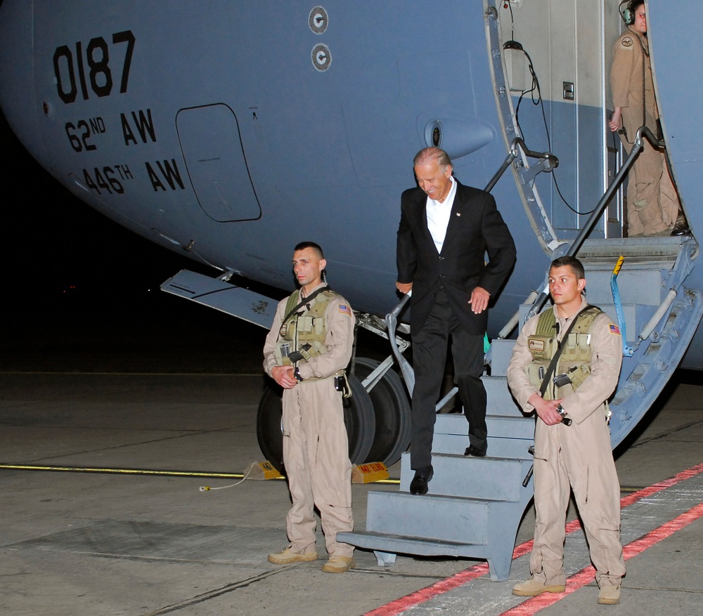Vice President Joe Biden Arrives in Iraq