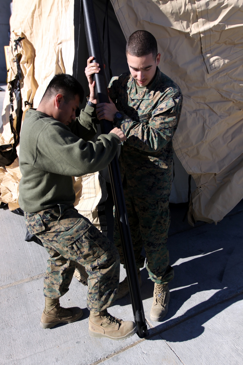 Tank battalion fields more expedient tents