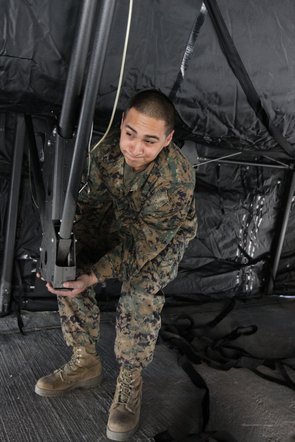 Tank battalion fields more expedient tents