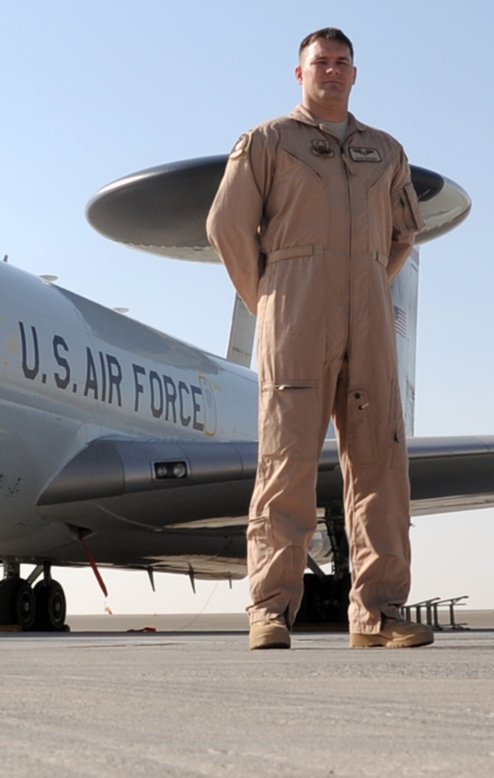 Tinker Air Weapons Officer, Destrehan Native, Supports Airborne Warning and Control Mission From Southwest Asia Base