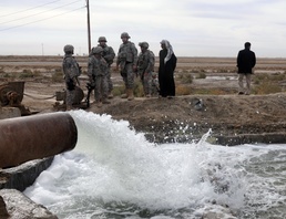 Camp Adder area Soldiers visit local shaykhs, pump houses