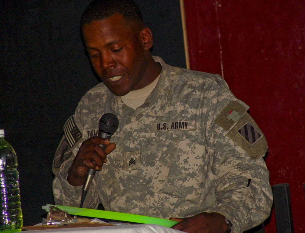 Soldiers celebrate poetic Martin Luther King Day through spoken words