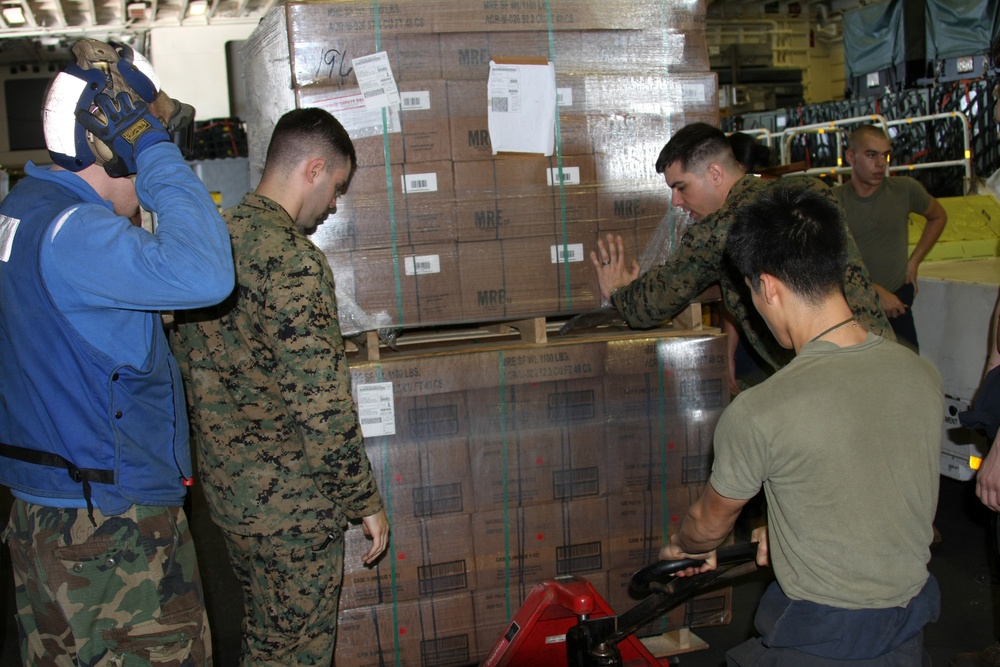 22nd MEU and USS Bataan Resupply
