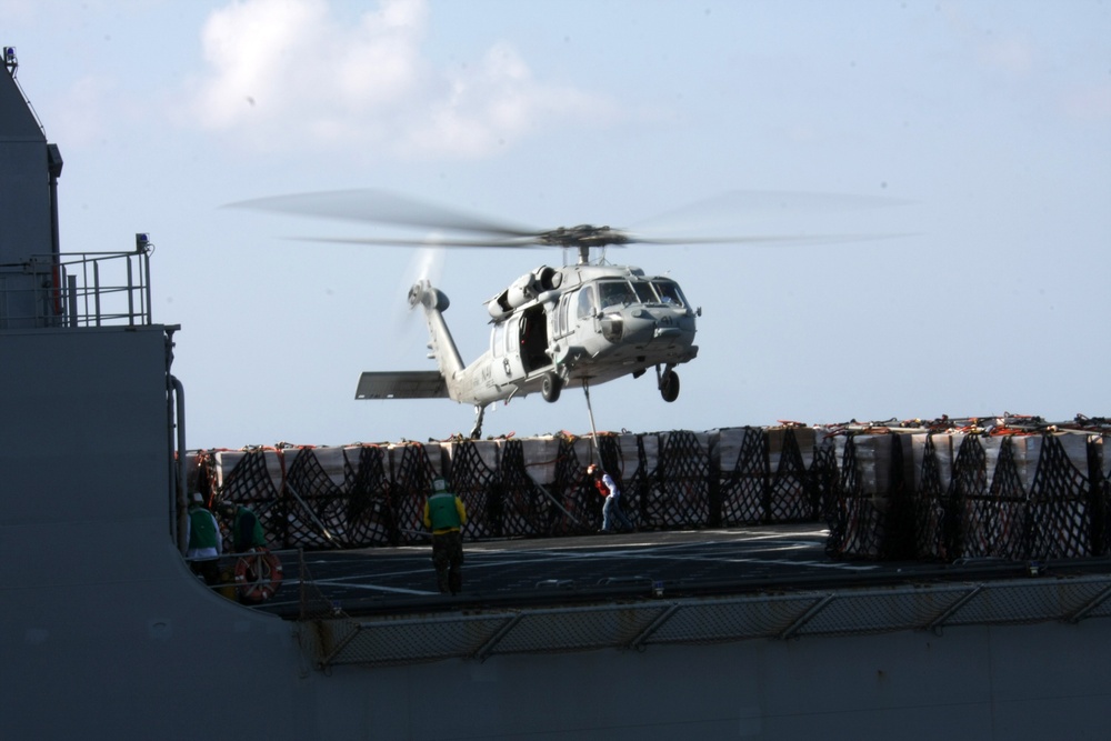 22nd MEU and USS Bataan Resupply