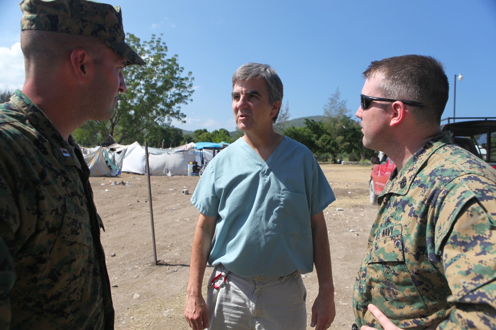 The 22nd MEU has distributed supplies in the area to aid earthquake victims
