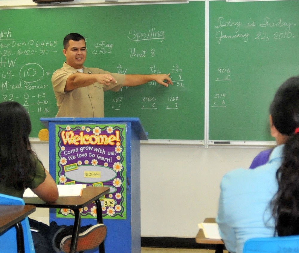 Tutoring students in Guam
