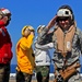 Sailors of USS Bataan stand-by as Lt. General Ken Keen, Joint Task Force Haiti commander, arrives