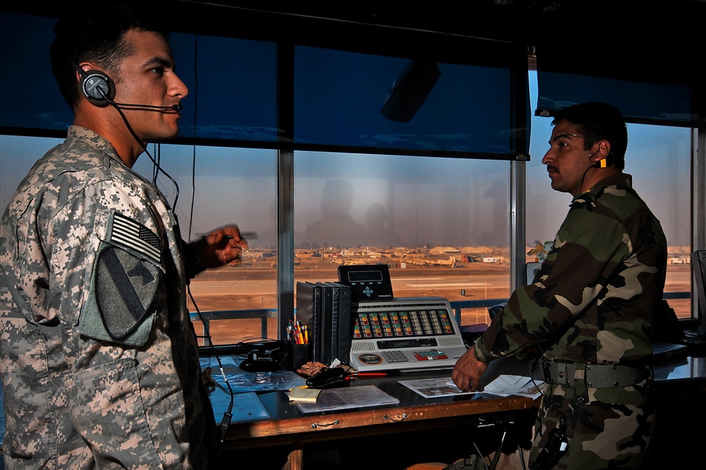 Iraqi Air Force Control Aircraft Traffic Alongside U.S. Counterparts