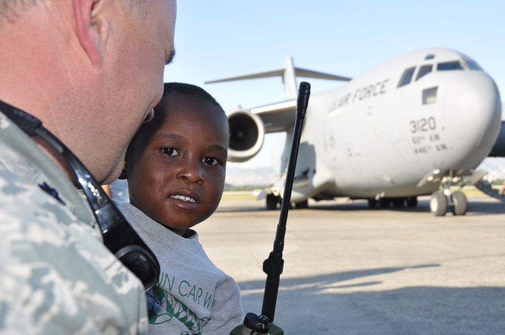 First five Orphans Leave Haiti