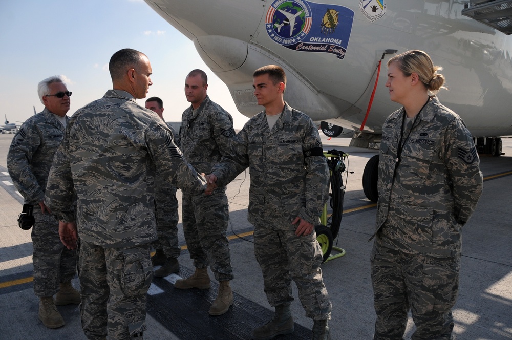 Air Forces Central's Top Enlisted Leader Says Deployed Airmen Set 'excellence' As the Standard During Visit to Southwest Asia Wing