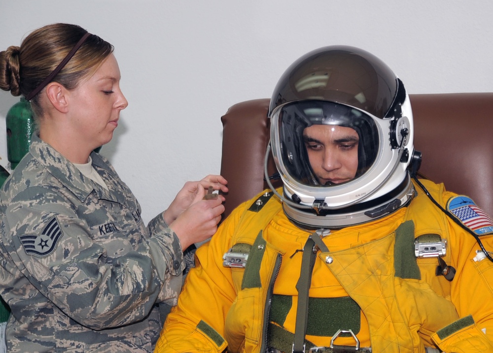 U-2 Pilot Suits Up for Mission in Southwest Asia