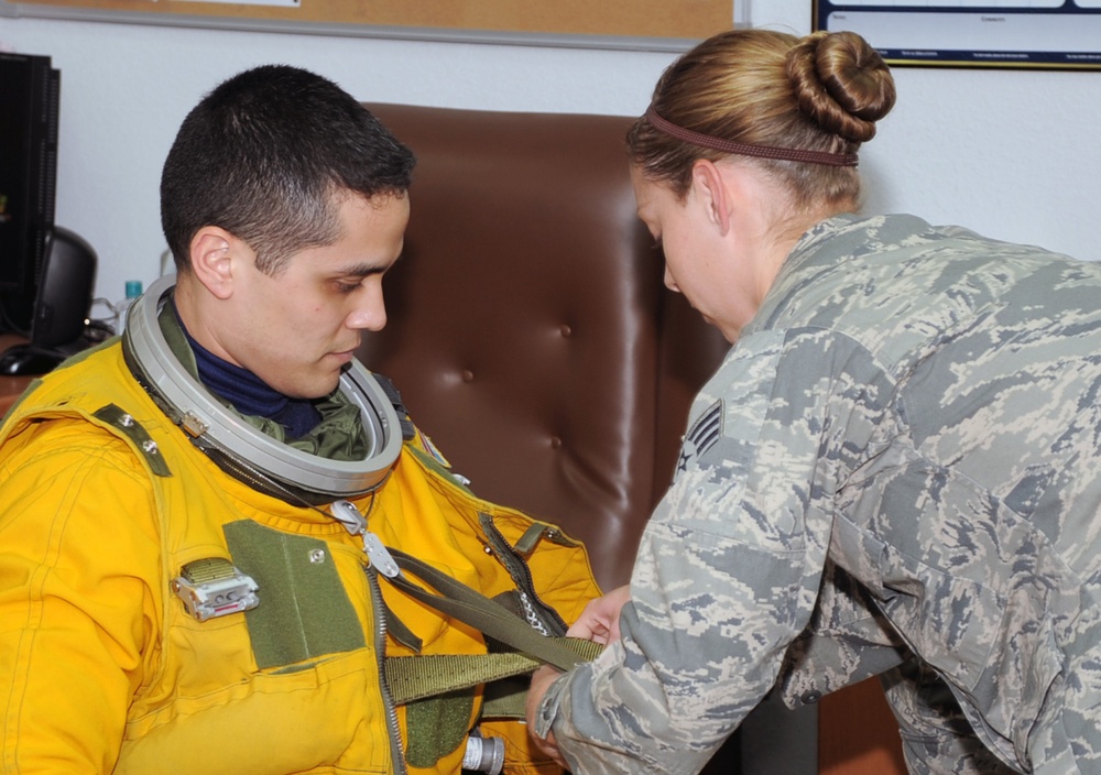 U-2 Pilot Suits Up for Mission in Southwest Asia