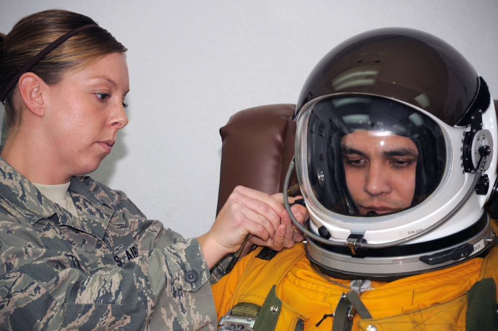 U-2 Pilot Suits Up for Mission in Southwest Asia