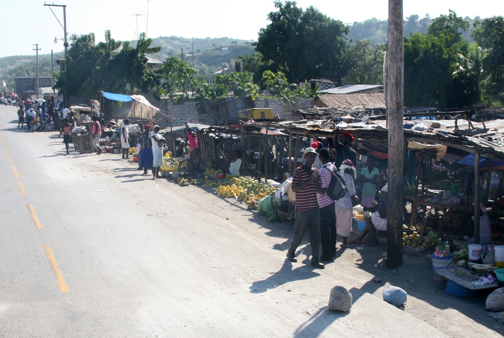 22nd Marine Expeditionary Unit, travels through Grand Goave en route to Petit Goave, Haiti, Jan. 24.