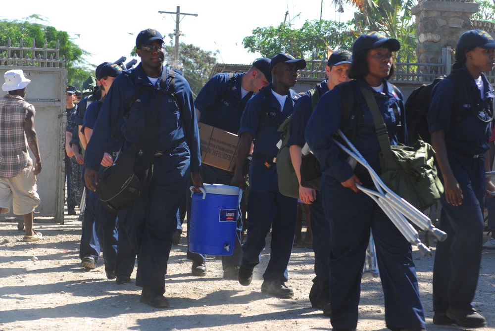 LCAC's deliver, sailor dsitribute
