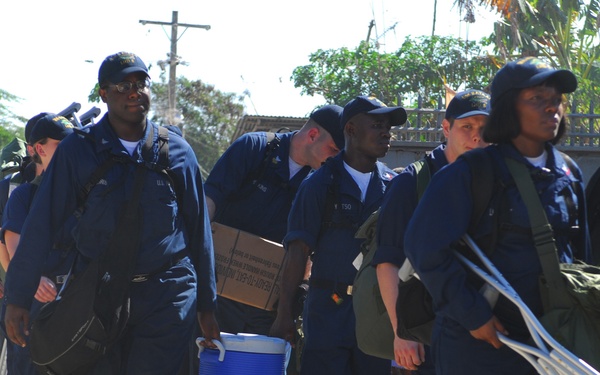 LCAC's deliver, sailor dsitribute