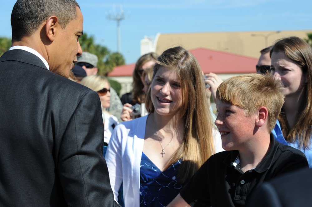 President, Vice President Arrive at MacDill