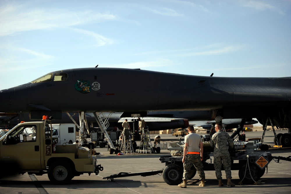 Bombers keep watch over operations in Southwest Asia