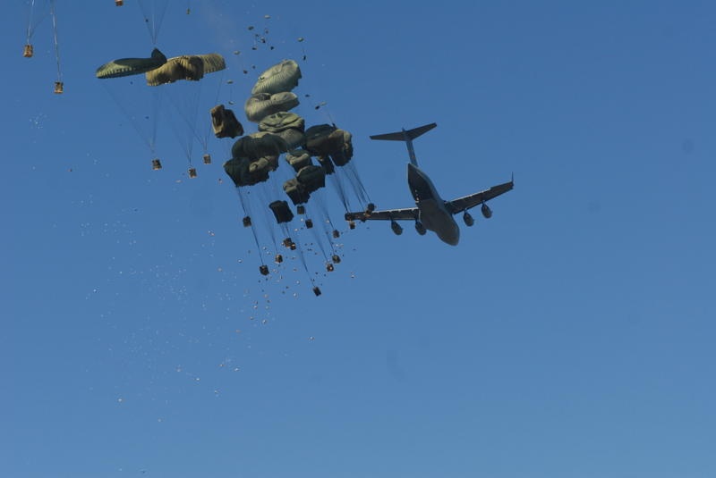 Supply drop in Haiti