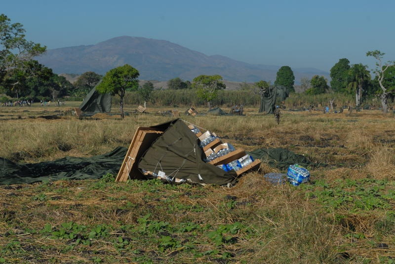 Supply drop in Haiti