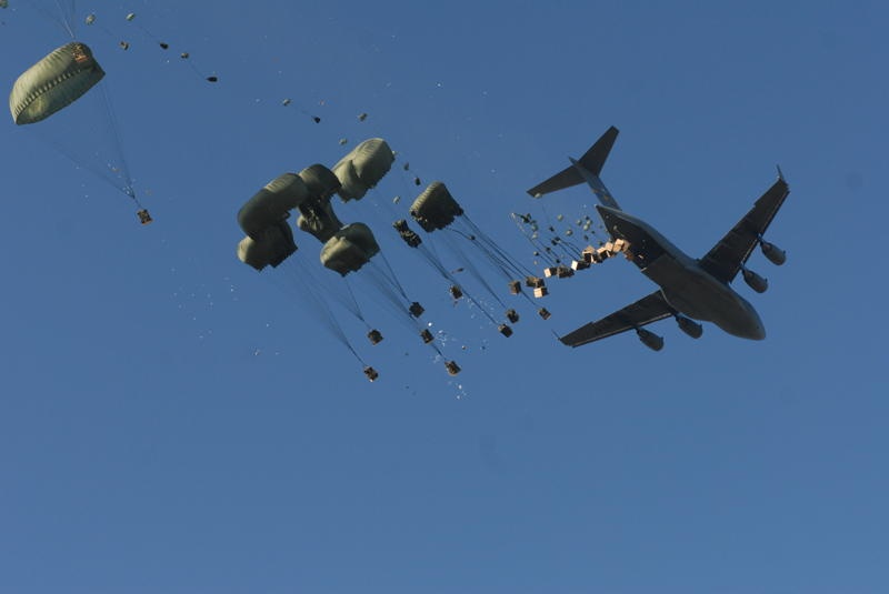 Supply drop in Haiti