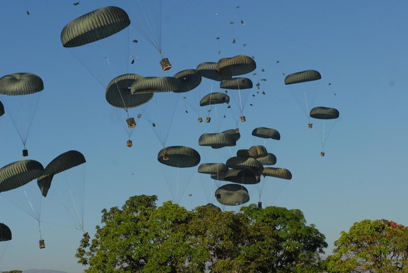 Supply drop in Haiti