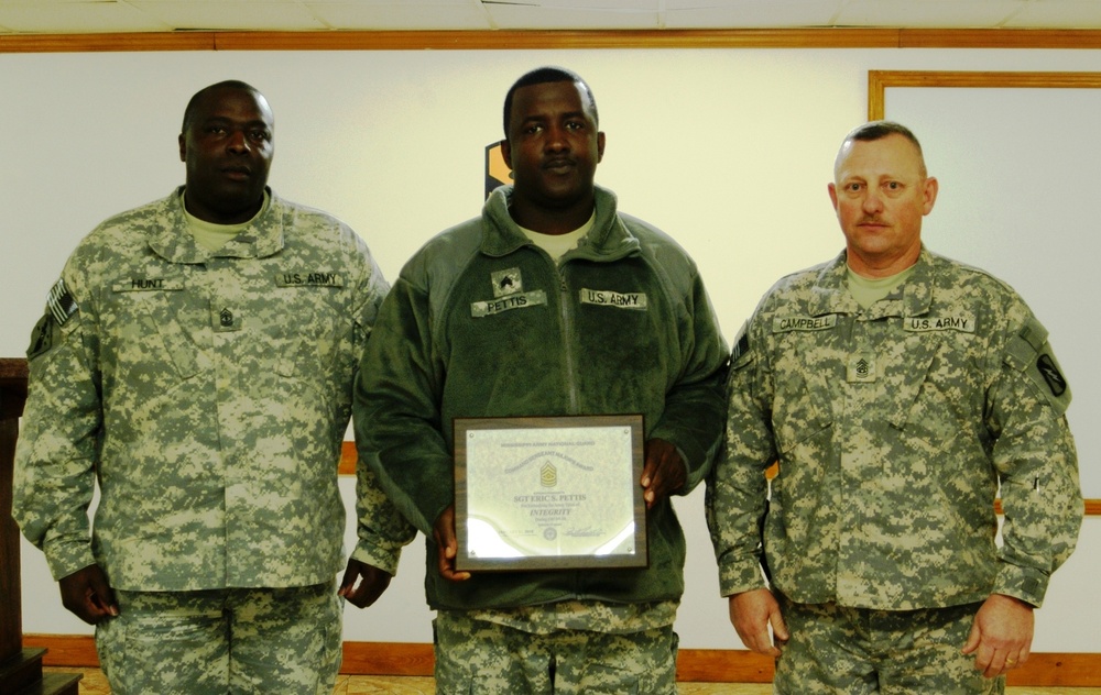 Mississippi Guardsman embodies Army Value of integrity