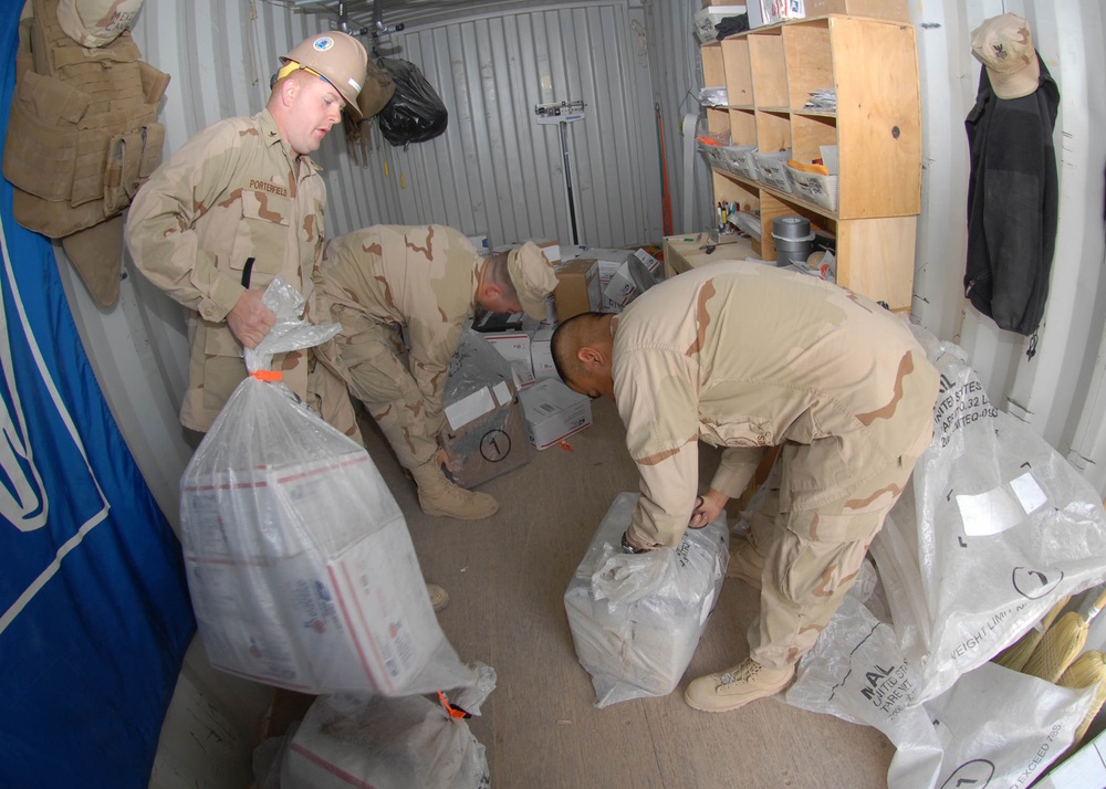 NMCB 74 Supply Dept on the Job at Camp Krutke