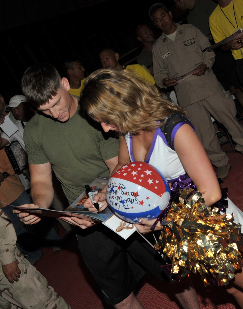 Baltimore Ravens Cheerleaders Perform at Camp Lemonnier