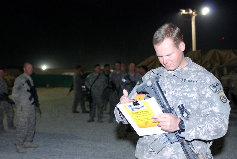 Two Paratroopers Receive Keys to New Motorcycles in Care Package