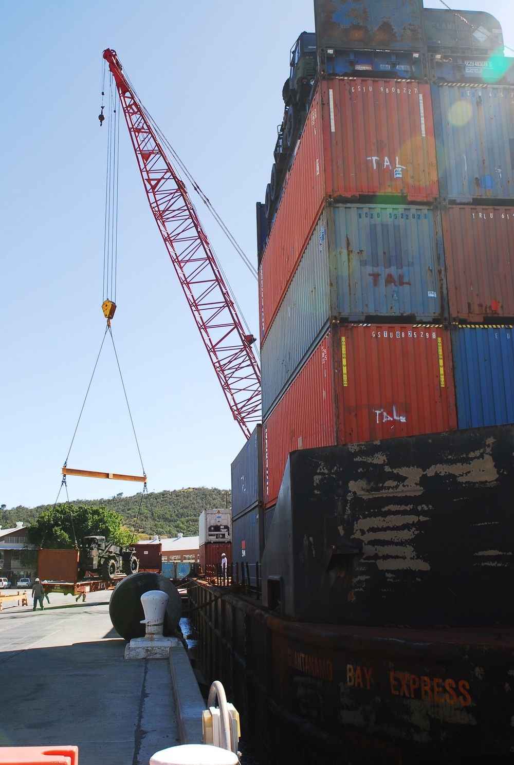 Unloading Supplies From a Barge