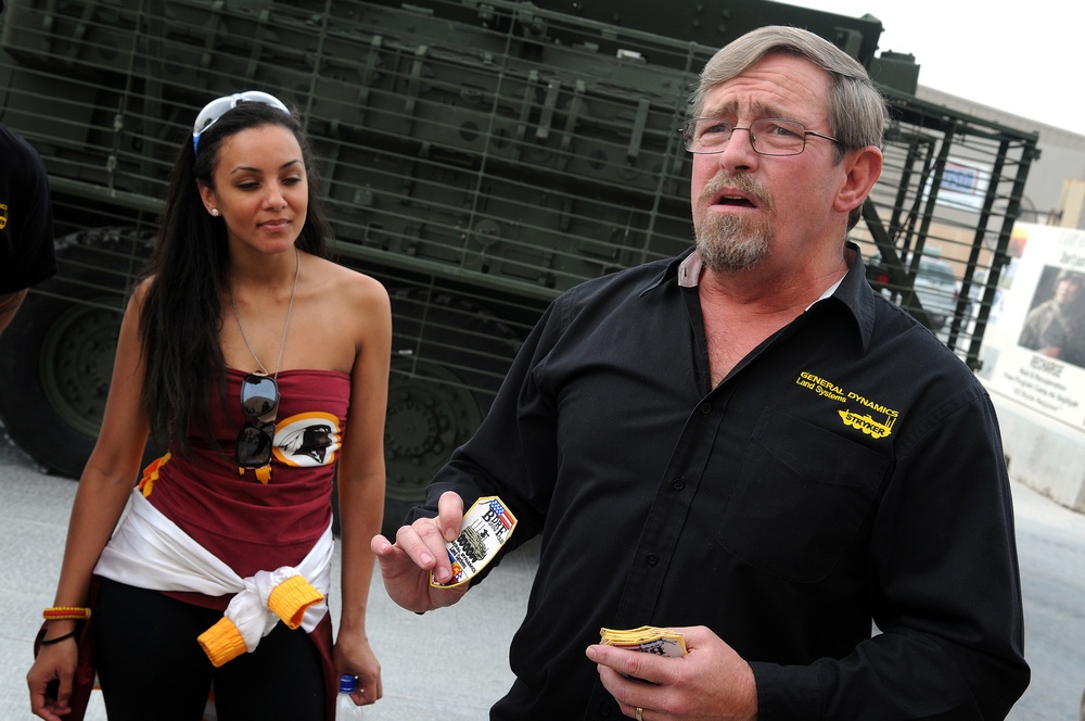 Redskins Cheerleaders Boost Troop Spirits