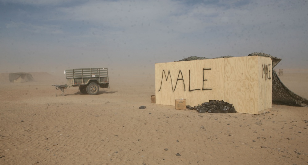 Home is where the pack is: Marines set up camp in southern Afghan desert