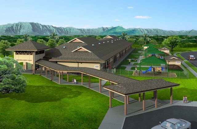 New child development center at Marine Corps Base Hawaii rendering