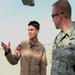 Iraqi gunners look out from above