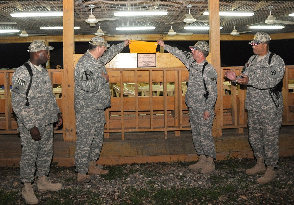 Wagonmasters dedicate pavilion to fallen Soldier