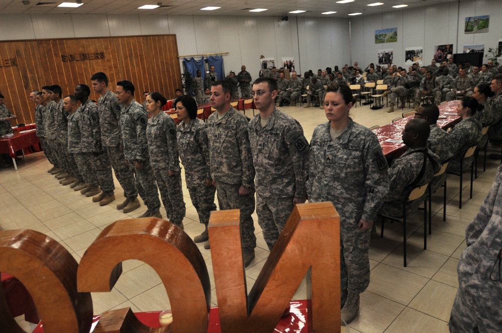 Camp Prosperity NCO induction ceremony