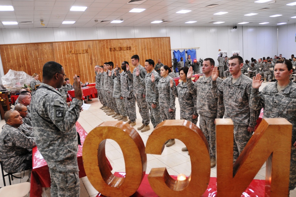 Camp Prosperity NCO induction ceremony