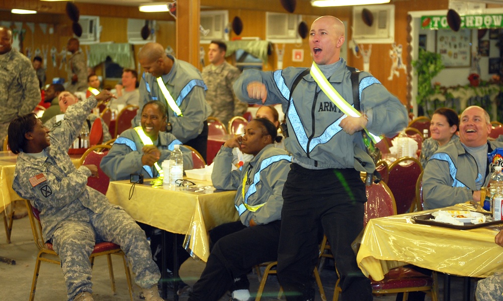 Commandos at Contingency Operating Site Hammer partake in Super Bowl celebrations