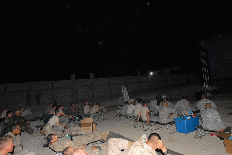 Service members enjoy Super Bowl in Haiti