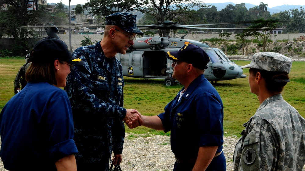 Naval commanders visit Haiti relief efforts