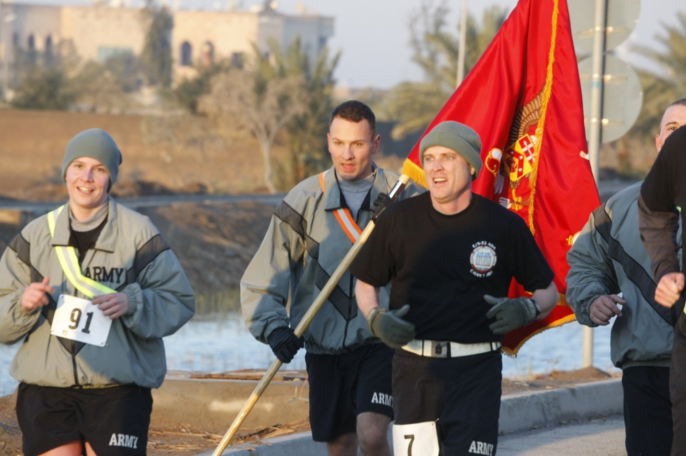 Air Defense Artillery Unit Holds Farewell Run Before Returning Home