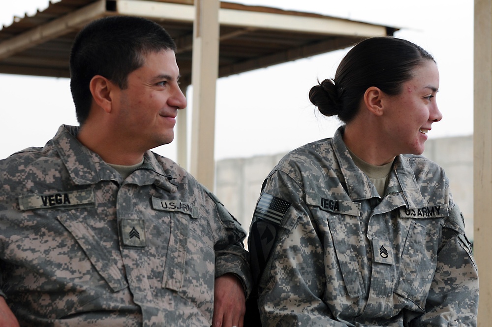 Love in a battlefield...Married Soldiers celebrate Valentine's Day in Iraq