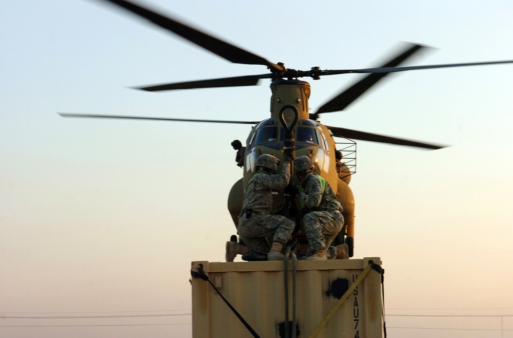 Air Cav undertakes sling load in support of aviation mission